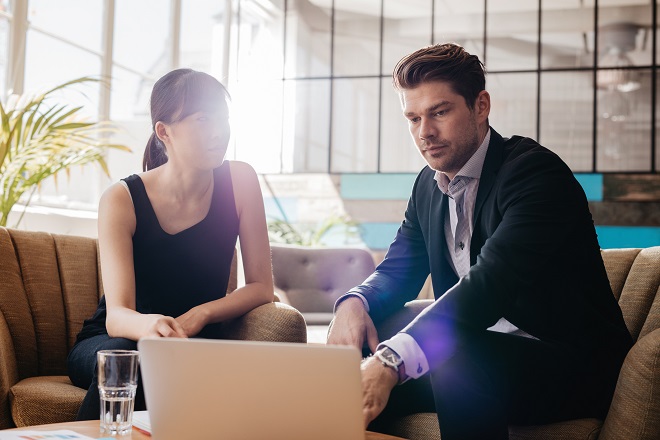 Employee talking to boss about career progression plan - Hays Viewpoint, careers advice blog
