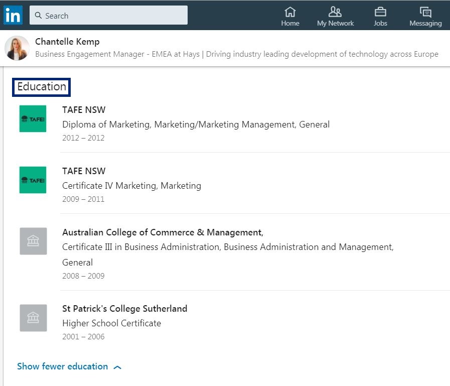 LinkedIn Education